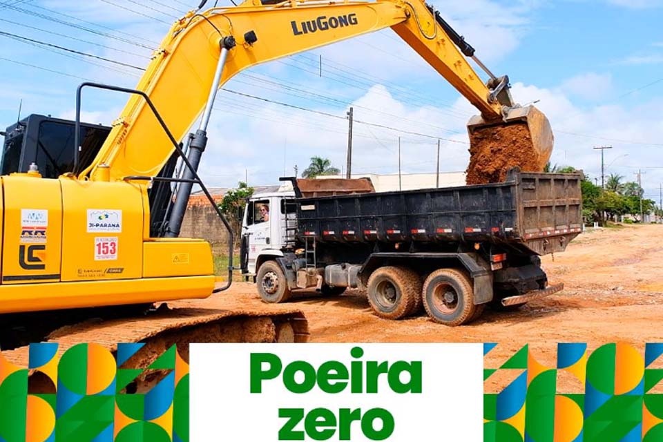 Semosp de Ji-Paraná realiza serviço de rebaixamento e alinhamento de solo da rua Brasiléia