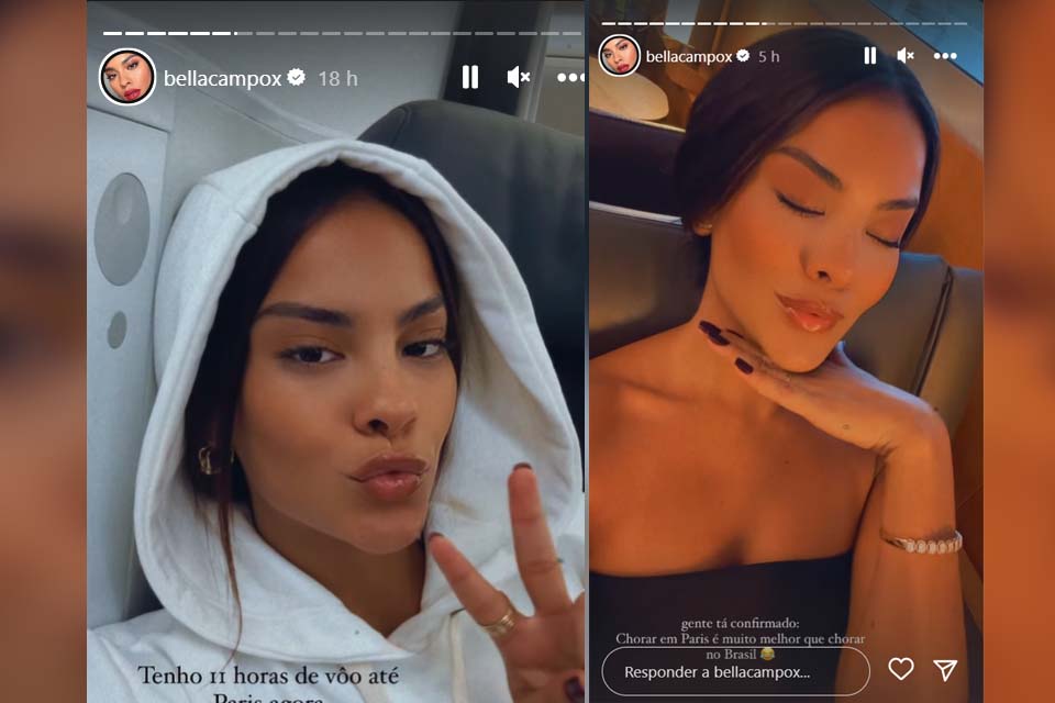 Após fim do romance com MC Cabelinho, Bella Campos viaja à França e ironiza: 'Chorar em Paris é melhor'