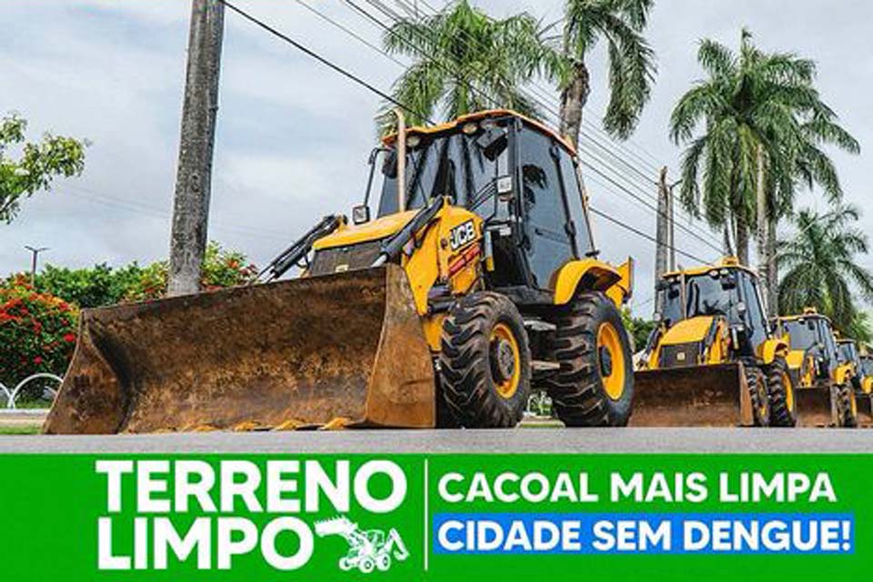 Prefeitura de Cacoal realiza limpeza de terrenos baldios eliminando criadouros do mosquito trasmissor