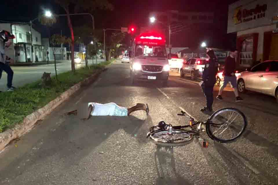 Ciclista fica em estado grave ao ser atropelado por motoboy em Porto Velho