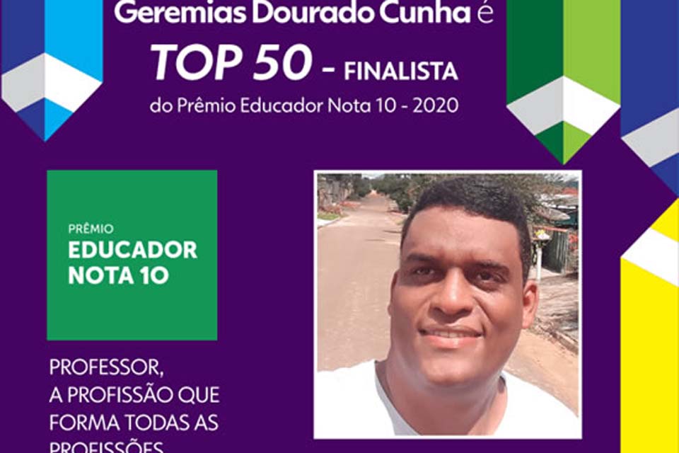 Professor é finalista do Prêmio Educador Nota 10
