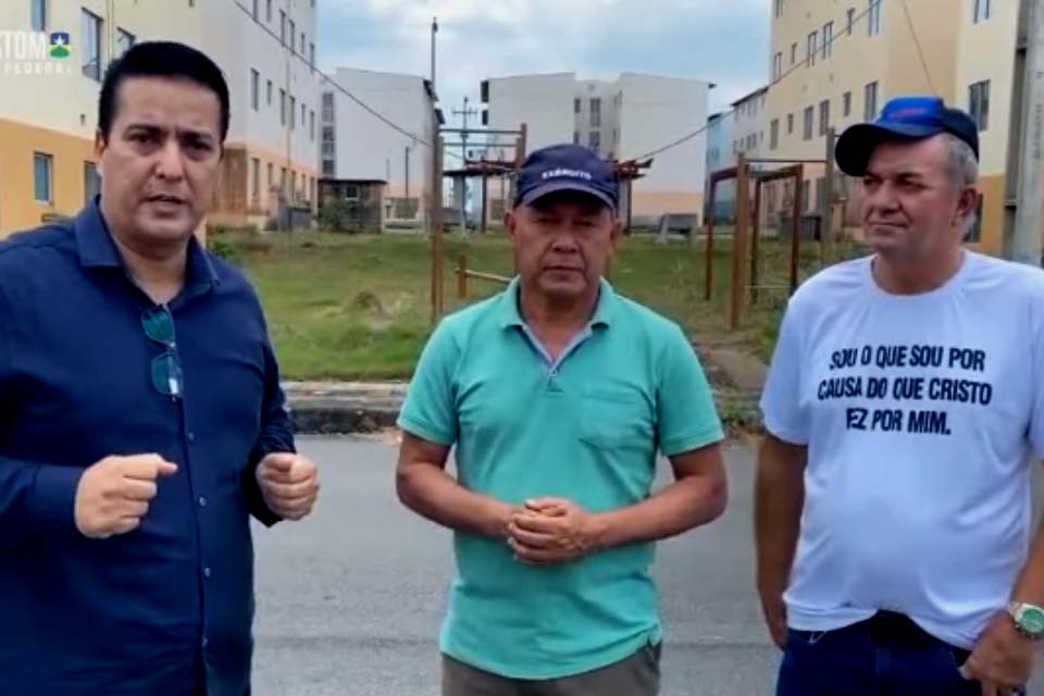 Deputado Federal coronel Chrisóstomo fiscaliza Residencial Morar Melhor II no município de Ji-Paraná