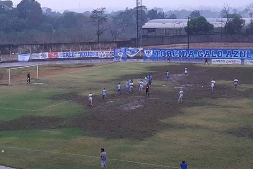 Debaixo de muita chuva, Ji-Paraná e Atlético-AC ficam no empate no primeiro jogo da Série D