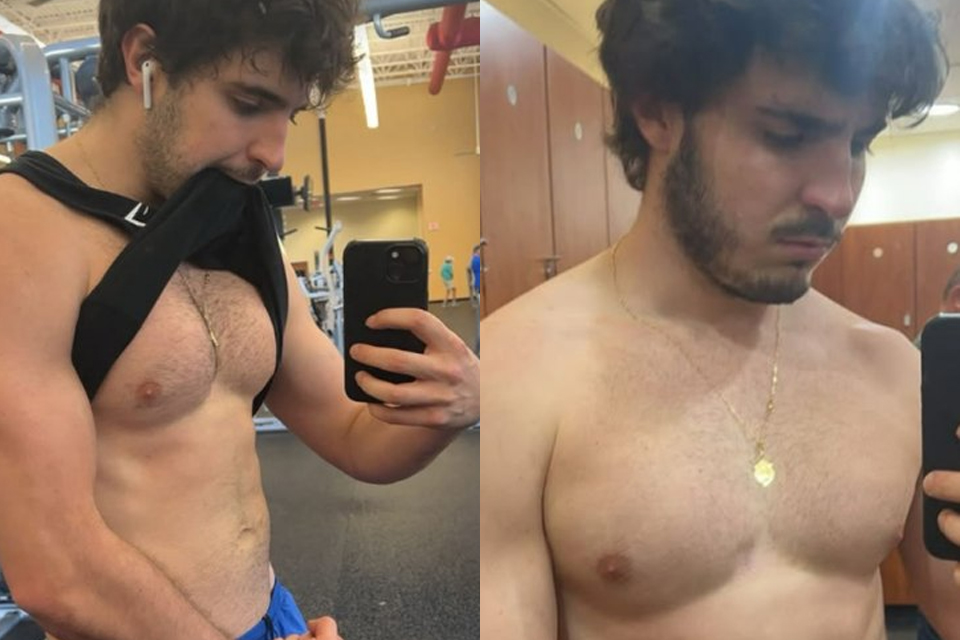 Filho de Gugu mostra corpo definido e brinca: “Estou gostando dos resultados”