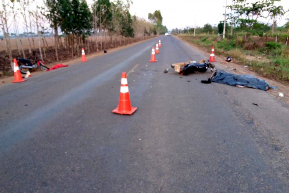 Acidente entre motos deixa uma vítima fatal e três feridos na RO-133