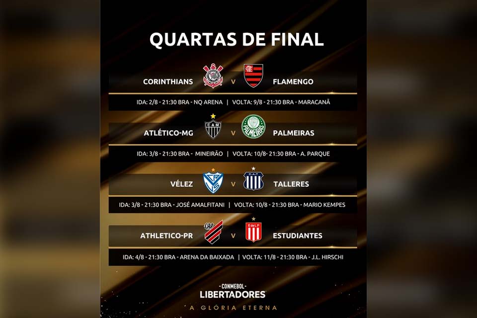 Conmebol divulga datas e horários das quartas da Libertadores