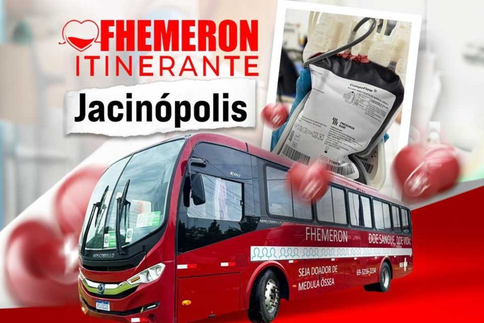 Prefeitura promove edição do Fhemeron Itinerante em Jacinópolis para incentivar doação de sangue e cadastro de medula óssea