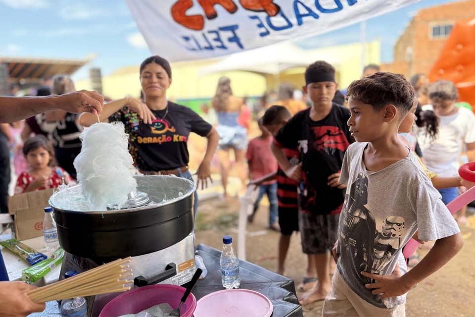 Alegria e solidariedade marcam festa das crianças com apoio do deputado Delegado Camargo em Porto Velho