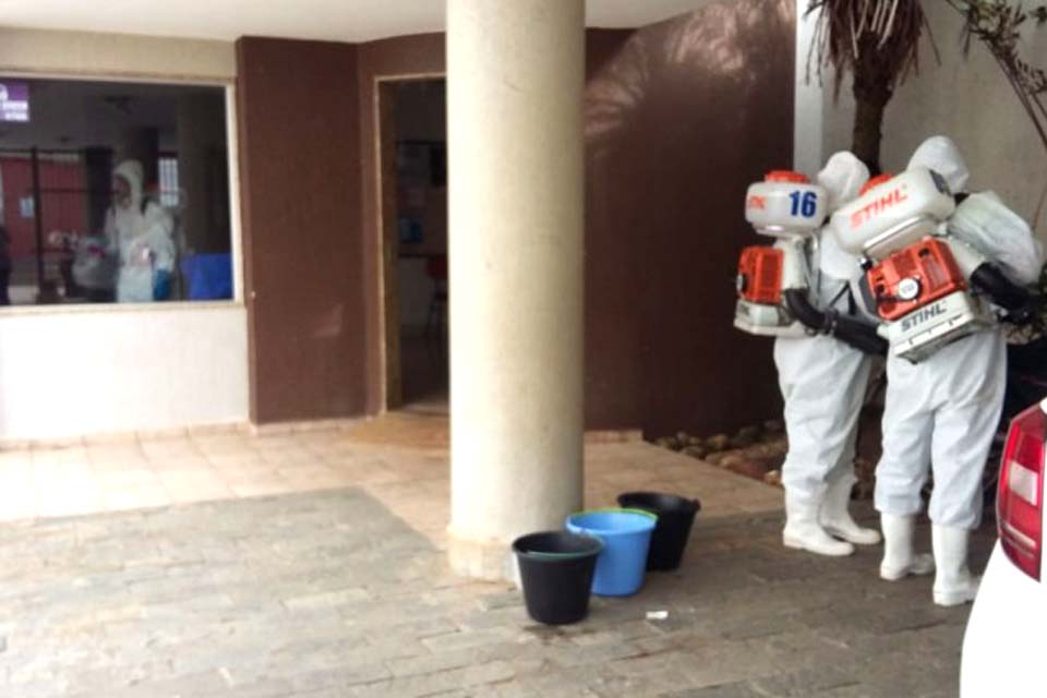 Sede da Semasf recebe sanitização para prevenção contra coronavírus