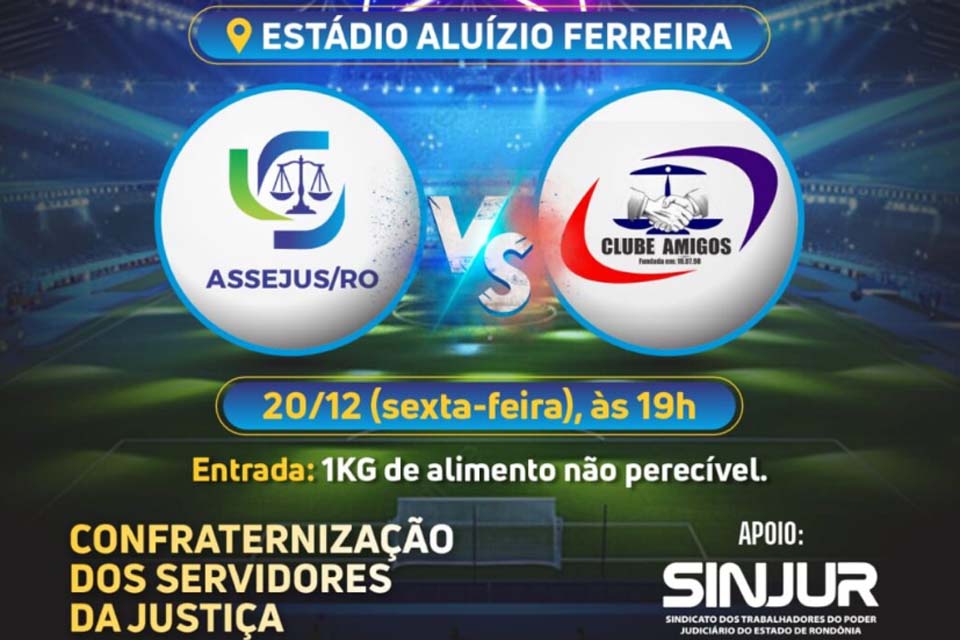 Assejus-RO e Amigos realizarão jogo beneficente no Estádio Aluízio Ferreira