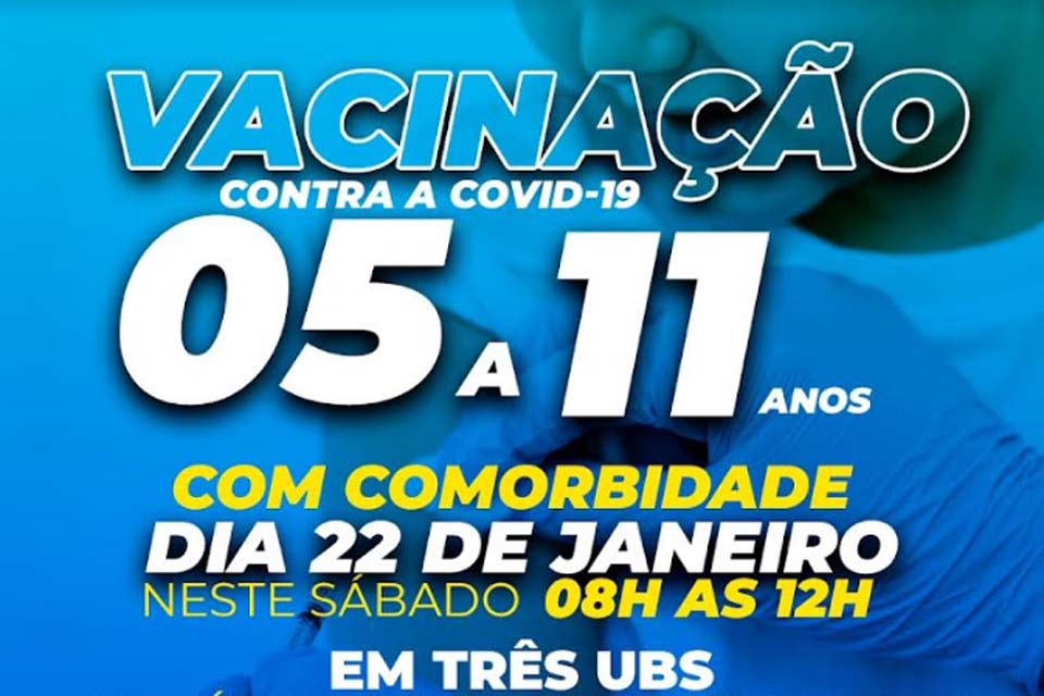 Vacinação contra a COVID-19 em crianças começa no próximo sábado
