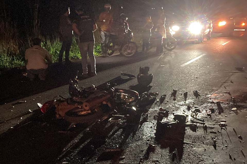 Mulher é socorrida em estado grave após acidente na RO-010