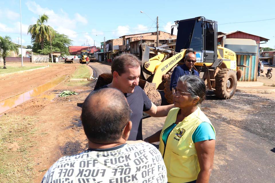 Prefeito Hildon Chaves vistoria asfaltamento de pontos turísticos da capital