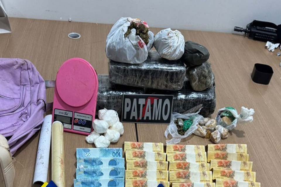 Marido foge e esposa acaba presa pelo PATAMO com grande quantidade de drogas