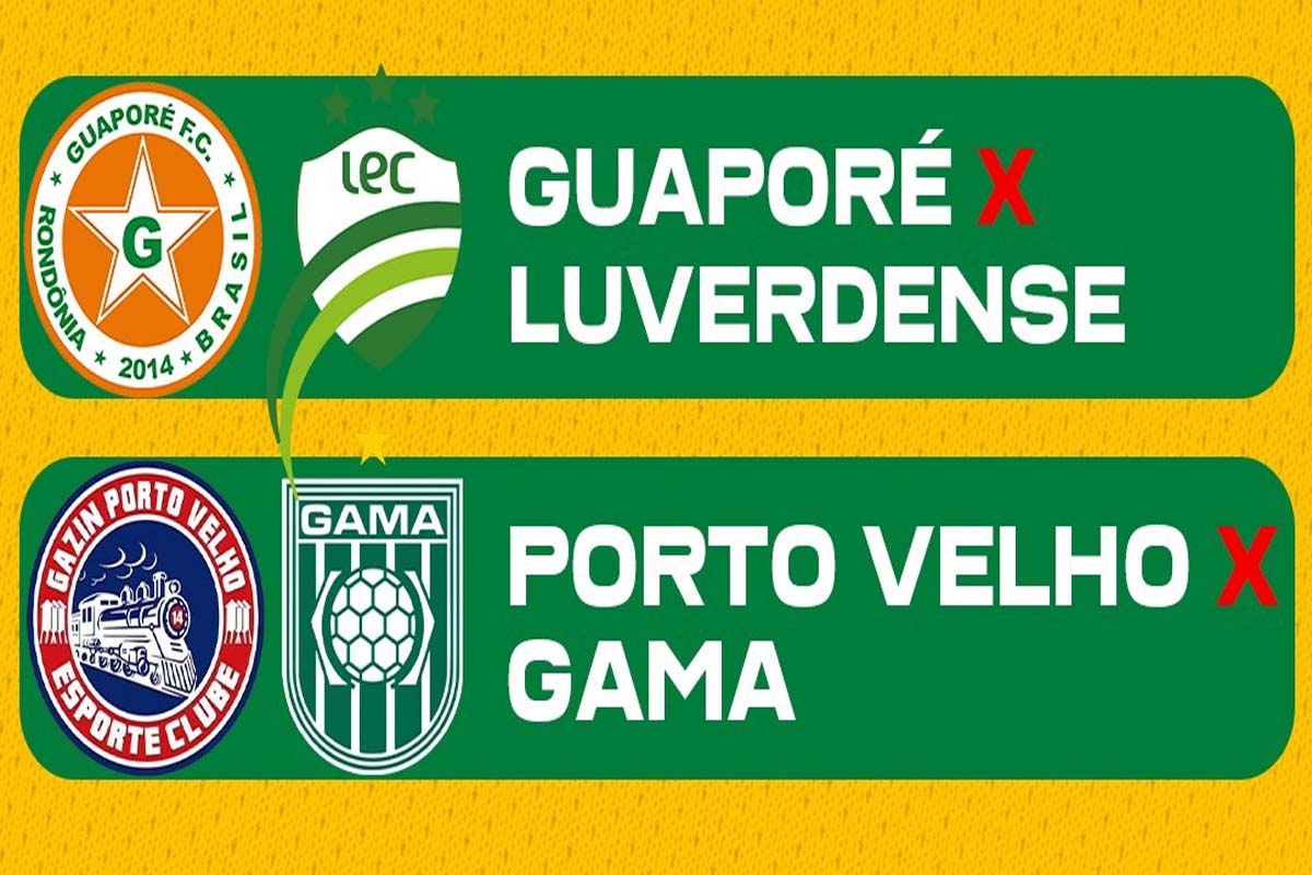 Gazin Porto Velho enfrenta o Gama, e Guaporé pega o Luverdense na 3ª fase da Série D