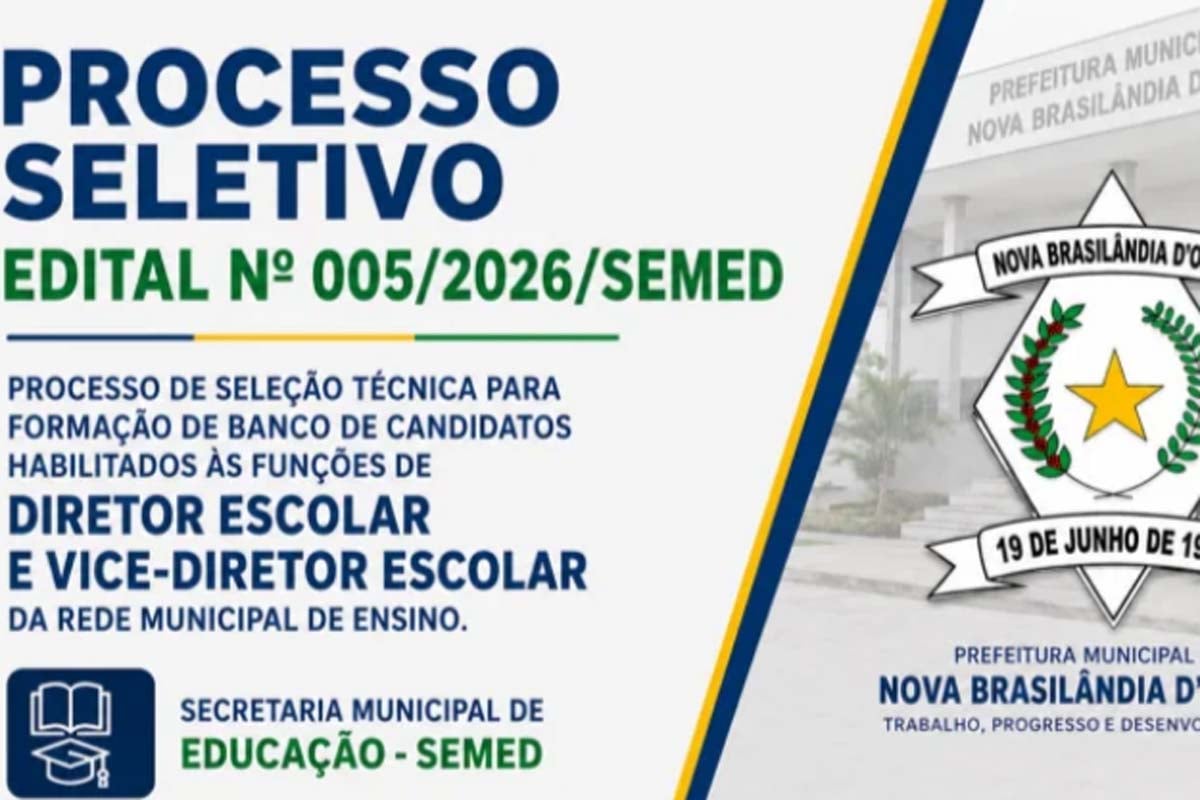 Prefeitura abre seleção para diretores e vice-diretores da rede municipal de ensino