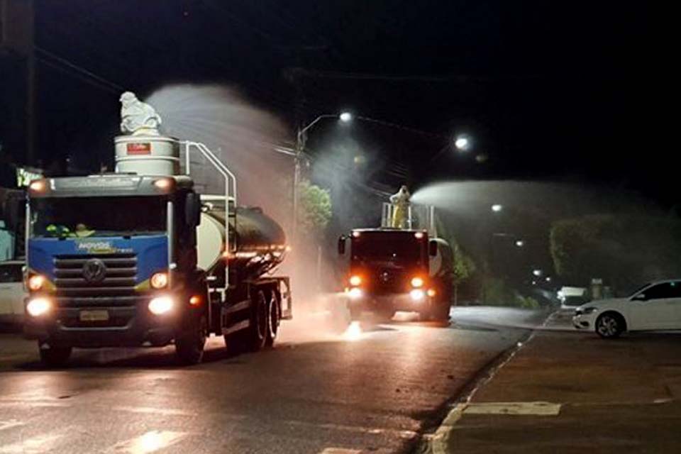 Prefeitura continua com o serviço de desinfecção de locais públicos