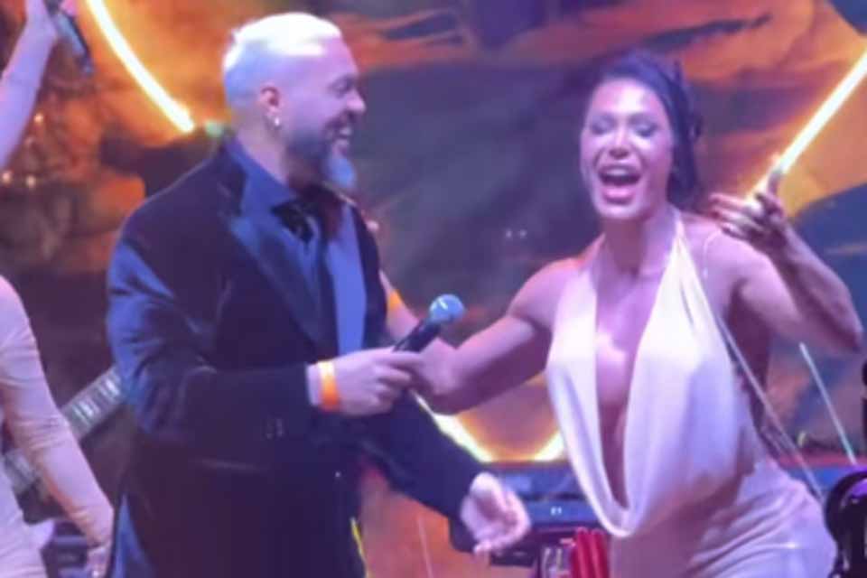 Gracyanne e Belo se reencontram em festa, e namorada do cantor solta o verbo nas redes sociais