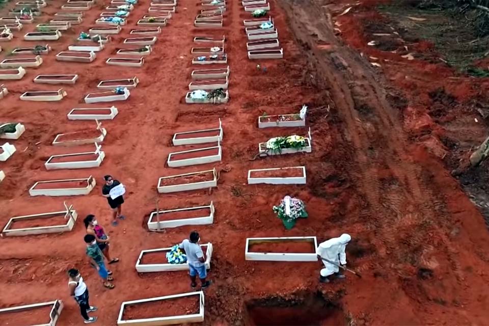Jornal Nacional – Mortes por Coronavírus lotaram cemitério público em Porto Velho; prefeitura licita ‘‘gavetas’’