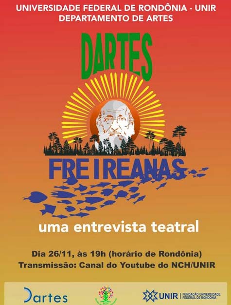 Departamento de Artes da UNIR celebra Paulo Freire com entrevista teatral