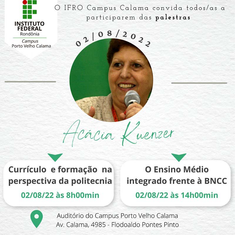 Encontro Pedagógico do Campus Porto Velho Calama discute estrutura curricular na próxima terça-feira