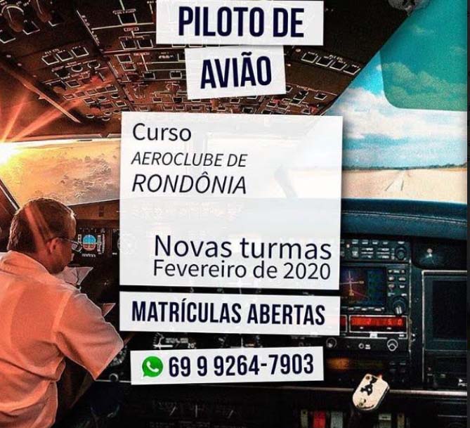 Aeroclube de Rondônia recebe matrículas até 10/02 para o curso de Piloto Privado de Avião