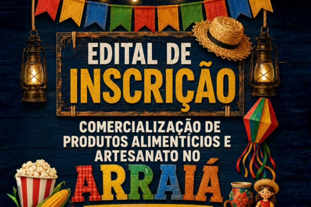 Estão abertas as inscrições para a comercialização de produtos alimentícios e artesanato durante o Arraiá Ariquemes