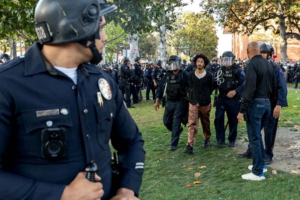 Universitários são presos nos Estados Unidos por protestos pró-Palestina