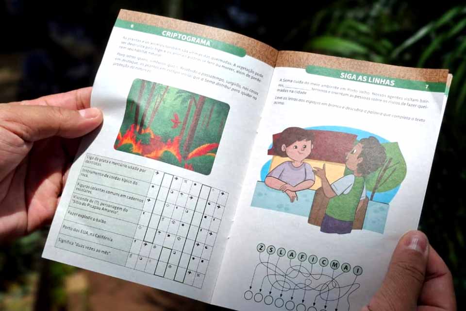 Cartilhas vão garantir diversão e educação ambiental para jovens e crianças