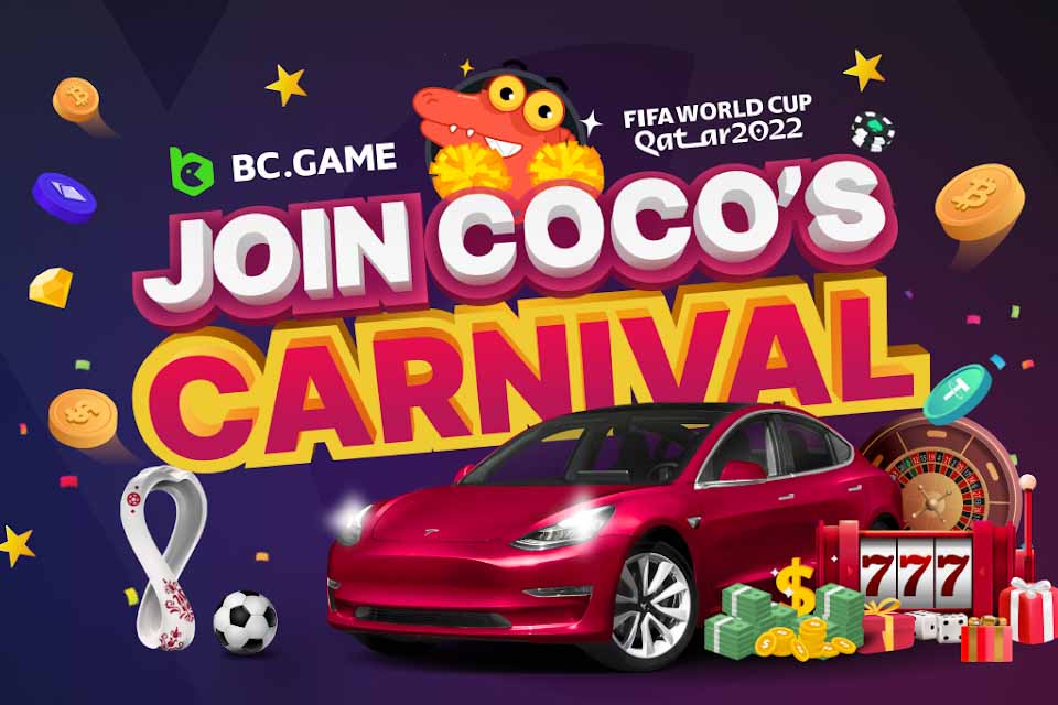 Junte-se ao BC.GAME's Coco's Carnival agora e ganhe até $2.100.000 ou um TESLA