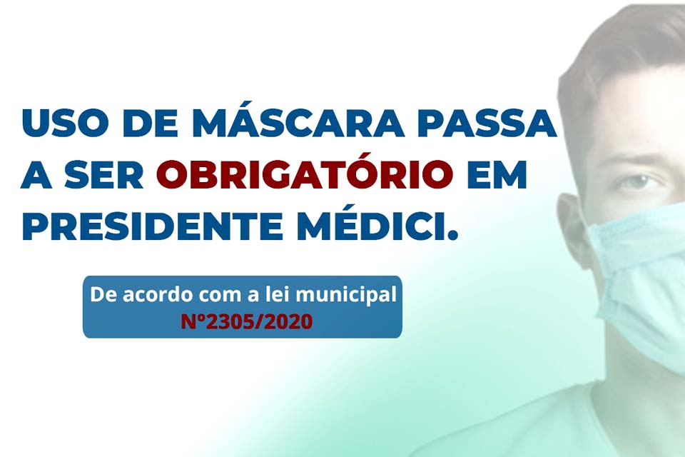 Coronav[irus: Lei que obriga uso de máscaras é sancionada no município; multas poderão chegar à R$ 4.974,00