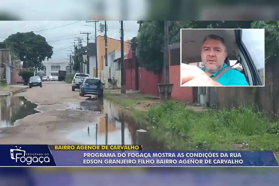 Moradores acionam o Vereador fogaça para mostrar a realidade das ruas do bairro Agenor de Carvalho