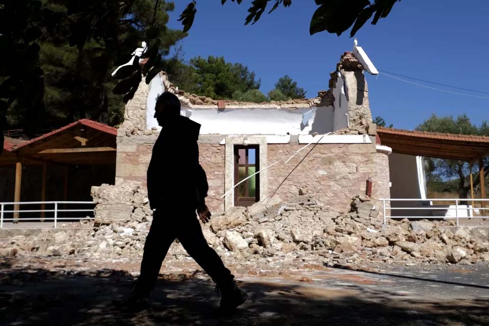 Forte terremoto atinge a maior ilha de Creta, na Grécia