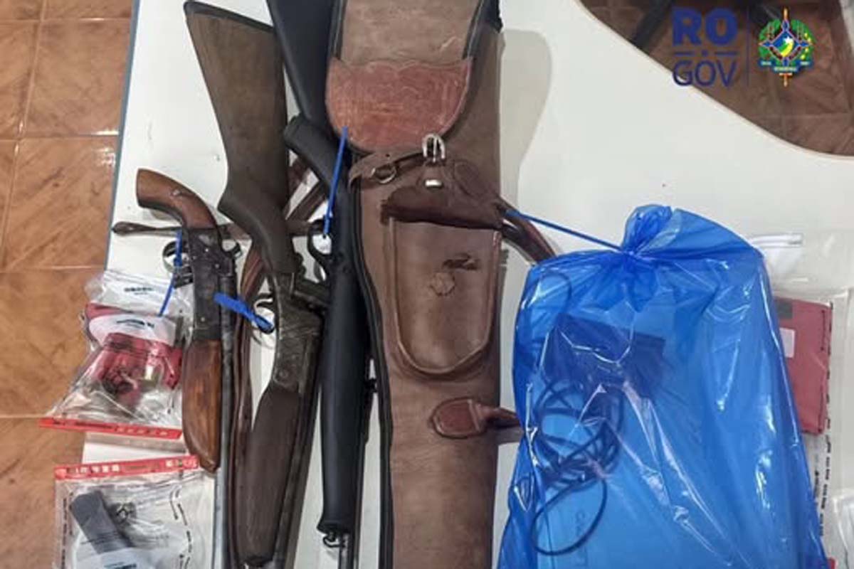 Polícia Civil prende armas e drogas na zona rural de Pimenta Bueno