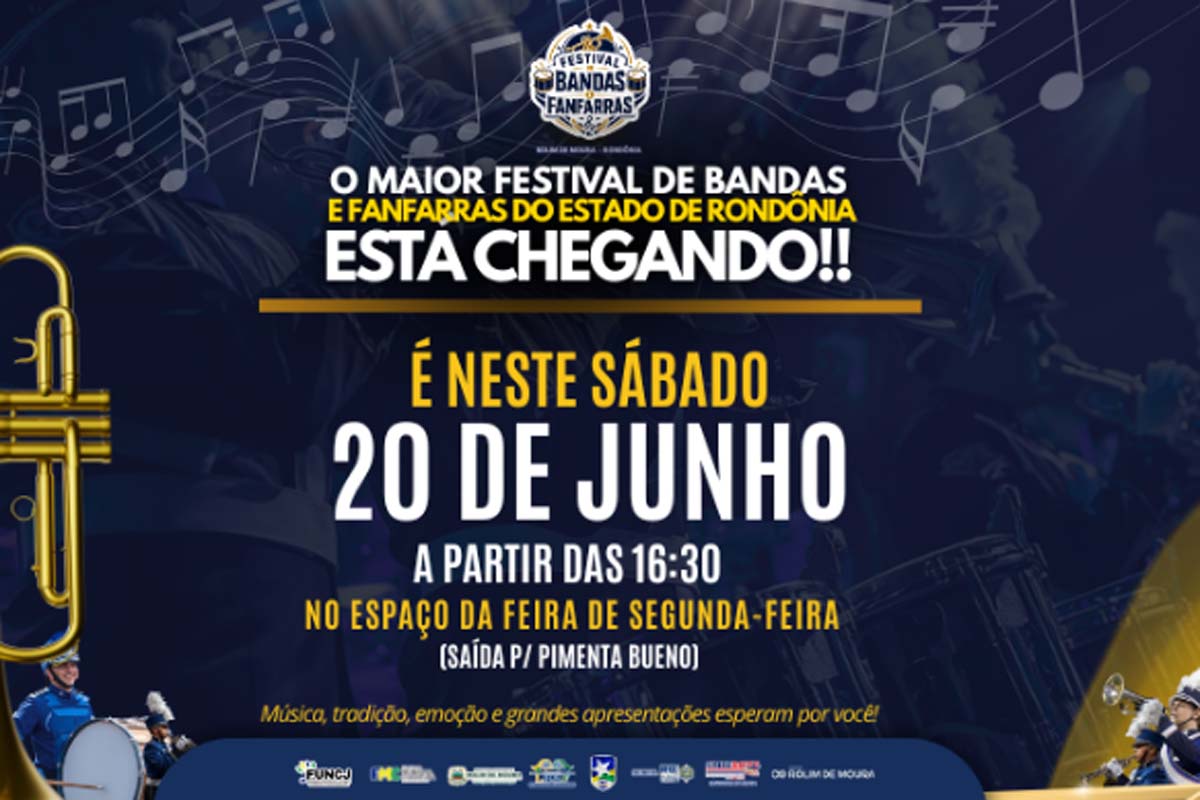 Fundação de Cultura e Juventude convida população para prestigiar o Festival de Bandas e Fanfarras 