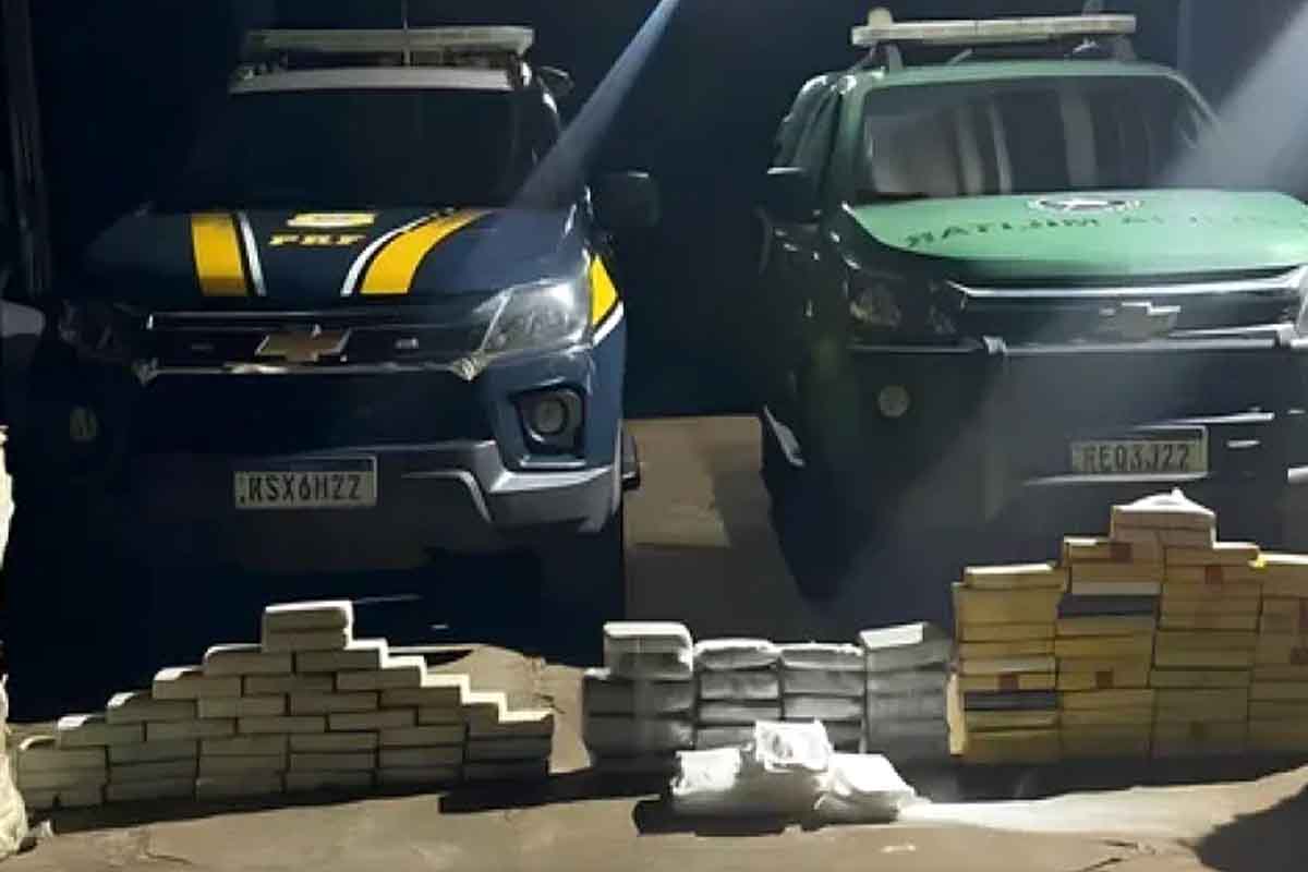 BPFRON e PRF apreendem mais de 190 kg de drogas na BR-364