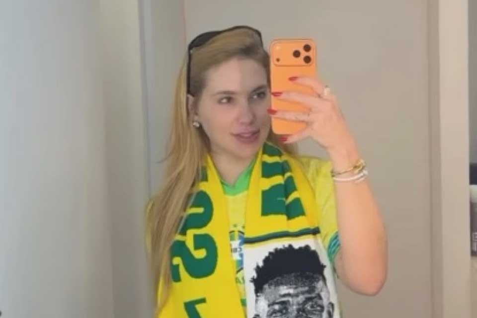 Virginia revela look patriota para torcer por Vini Jr., mas peça íntima rouba a cena