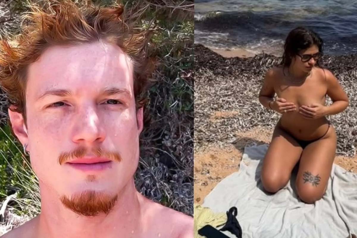 Pedro Novaes expõe namorada fazendo topless na Itália