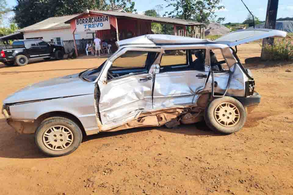 Idoso de 68 anos morre em grave acidente no trevo da BR 364