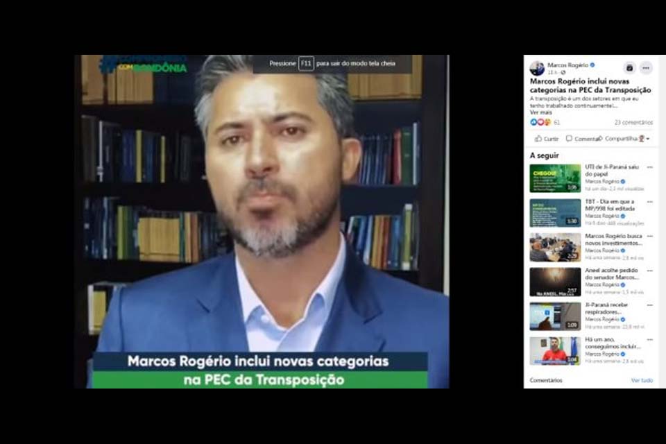 Atendendo a pedido do Sindsef/RO, senador inclui emendas na PEC 07/2018 que trata do EBTT e NA para NI