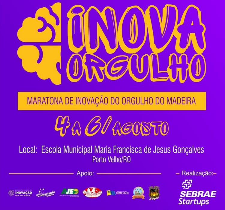 Sebrae Rondônia promoverá Maratona de Inovação no Orgulho do Madeira 