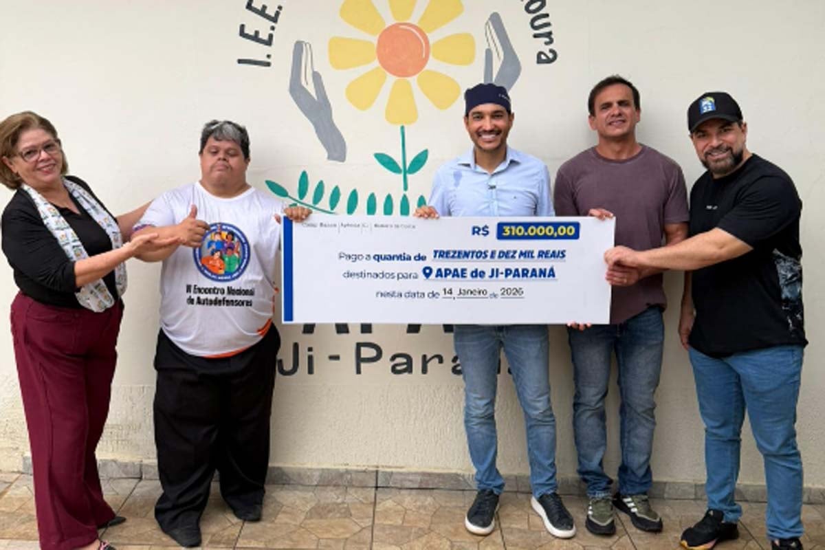 Dr. Fernando Máximo destina R$ 310 mil para a APAE de Ji-Paraná