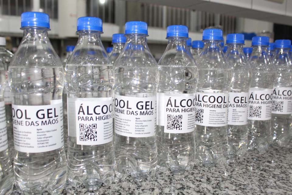 Dois mil litros de álcool em gel devem ser distribuídos ao Sistema Penitenciário de Rondônia