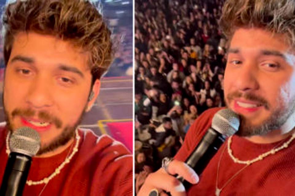 Gustavo Mioto pede desculpa por palavrões após ver homem bater em mulher em show
