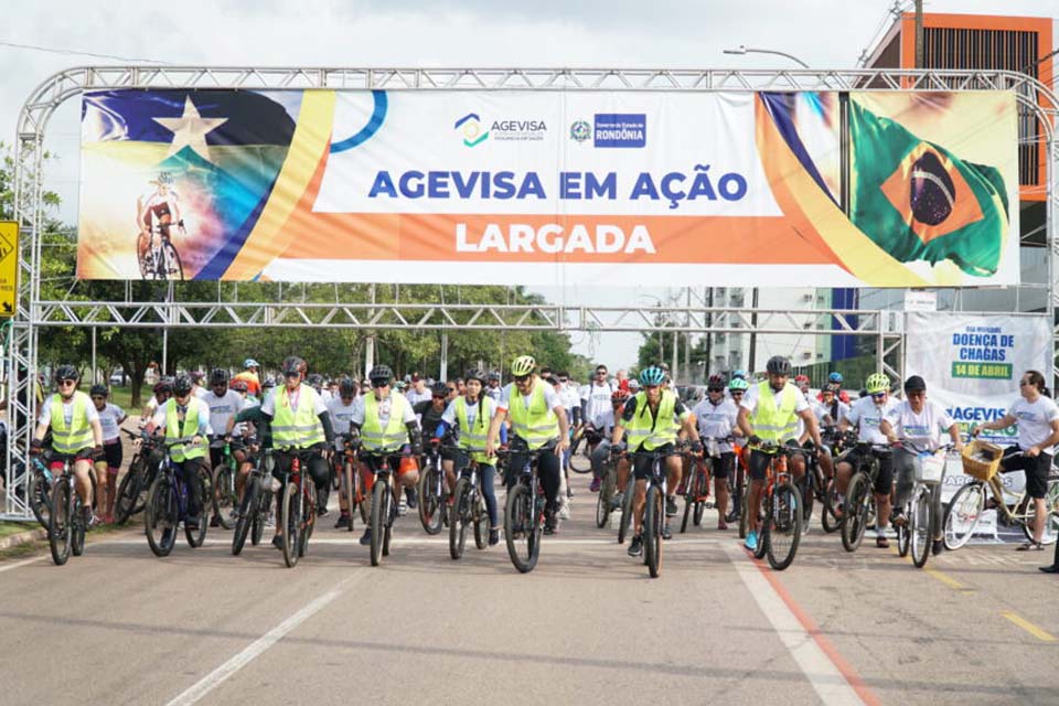 Prevenção da doença de Chagas é evidenciada em passeio ciclístico que reuniu mais de 600 pessoas, em Porto Velho