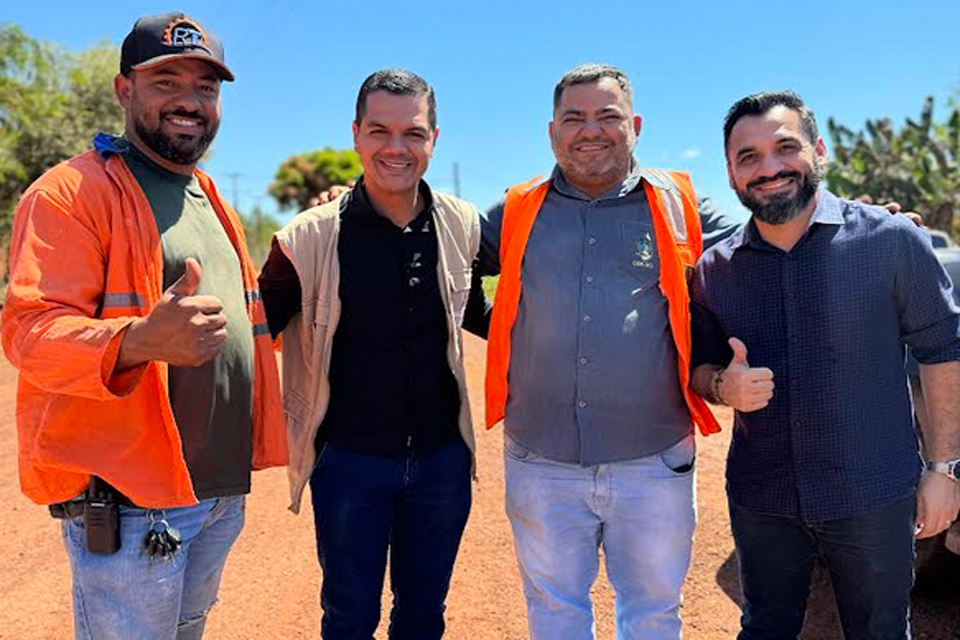 Deputado Cássio Gois garante obras de drenagem e asfalto para o Distrito Riozinho.