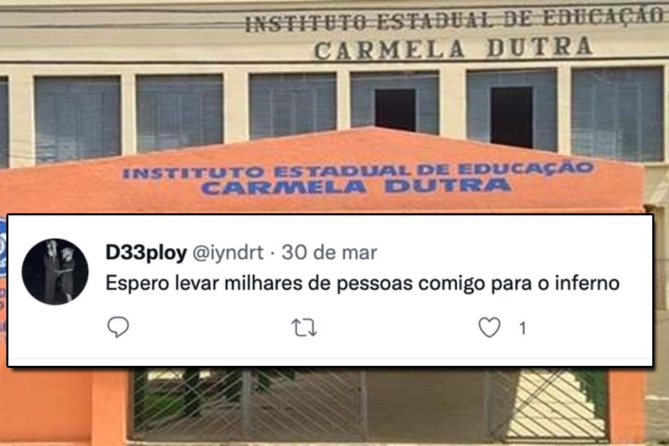Governo de Rondônia suspende aulas no Carmela Dutra após ameaça de chacina no Twitter