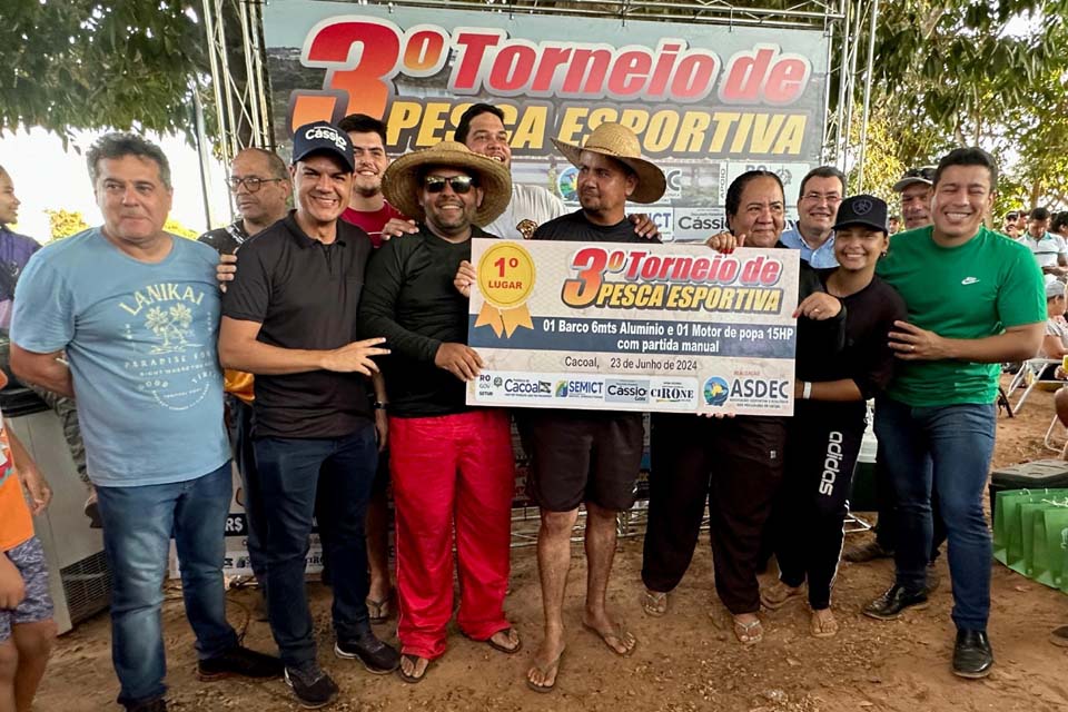 Deputado Cássio Gois impulsiona o 3º Torneio de Pesca Esportiva da Asdec, em Cacoal
