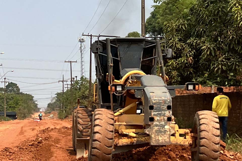 Porto Velho: Avenida Calama é preparada para receber asfalto novo