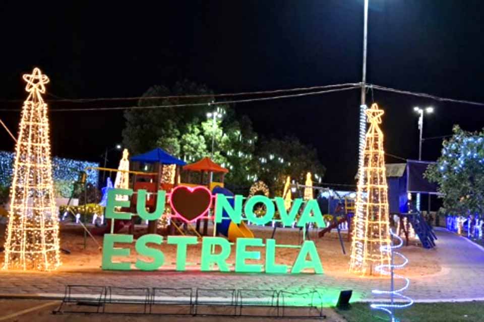 Acender das luzes de Natal encanta moradores de Nova Estrela